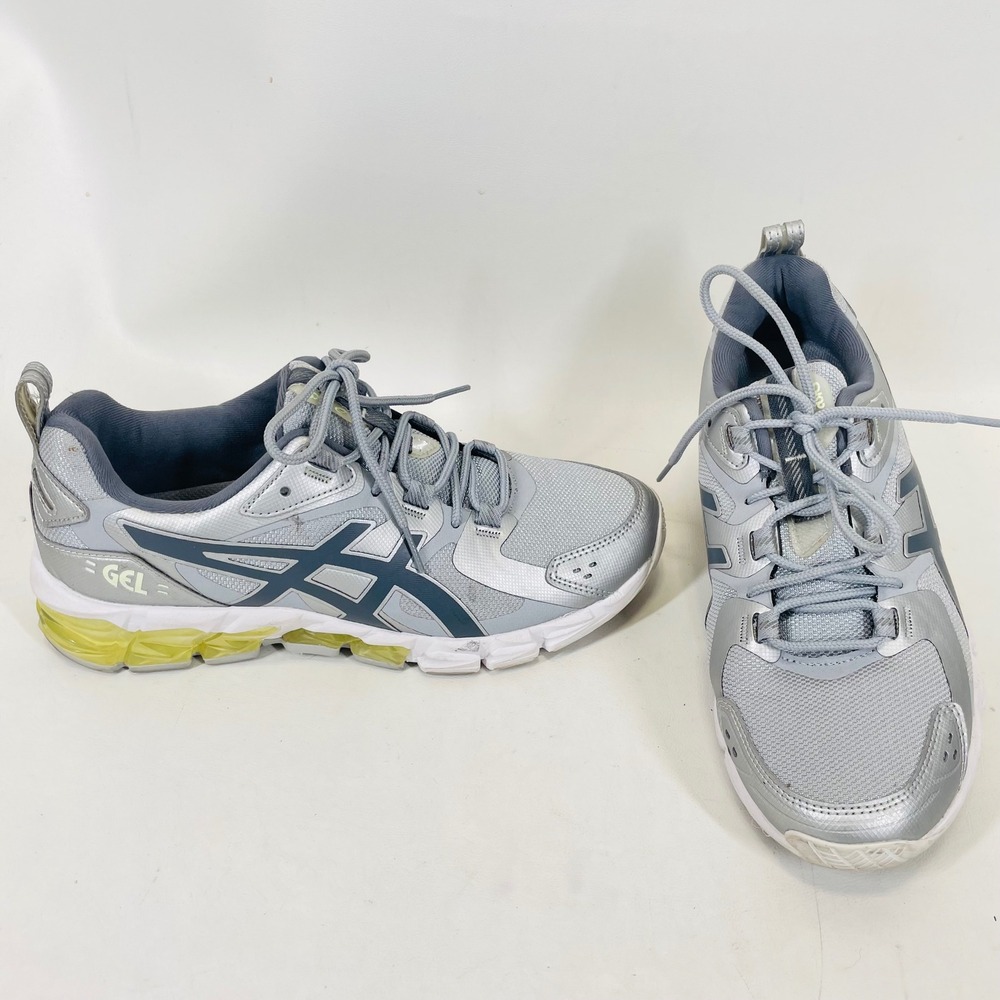 Asics Gel-Quantum 180 Silver Grey Yellow Running Shoes 1202A039 Mens 8.5